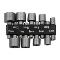 9/14Pcs Power Nut Driver Drill Bit Set Hex Socket Adapter Bolt Driver Repairing Tool Kit Suitable for Quicker Change 9