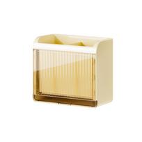 Removable Wall-mounted Chopstick Cage Space-Saving with Draining Tray Chopstick Storage Box Ventilated Good Load-bearing geltona