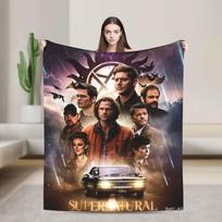 Supernatural TV flanelinis pledas Super minkštas metamas pledas svetainei Dekoratyvinis grafinis lovatiesė Sofos lovos užvalkalas 30x40in