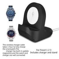 for Smart Watch Charger Stable Dock Stand Mount Bracket Fit for Fossil Q Gen 1 2 3 Charging Cable Holder Power Adapter B balta