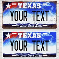 1pc Personalized Texas Metal Sign Custom Vintage Aluminum Wall Art Home Decor 6x12 Inch Gift juoda