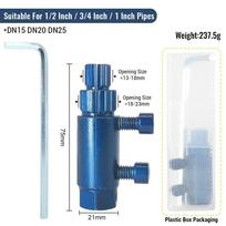 Broken Pipe Thread Extractor for 1/2-3/4-1inch DN15/20/25 Pipes Thread Removal Tool for Broken Threads in Faucets/Angle Valves mėlyna