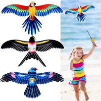 164Ft/50M Eagle Kite - Easy Fly Fishing Rod Kite For Kids & Beginners, Perfect For Beach, Park & Outdoor Activities Set blue