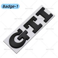 Metalinis GTI Logotipas Automobilio Priekinės Grotelės/Galinio Kamieno Emblema Ženklelis Lipdukas Priedai GTI-Badge 1 white