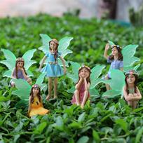 Fluorescent Fairies Figurines 6pcs Home Sculptures Ornament Home Cake Topper Decorations Garden Resin Small Accessories China Mainland