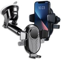 Teleskopinis automobilinis telefono laikiklis, juodas A2