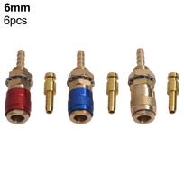 TIG Welding Compatible Gas and Water Connectors with 6mm Inner Diameter