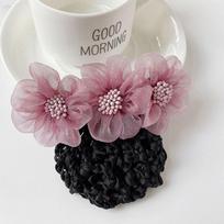 Cover Ponytail Clip Korean Bun Snood Hairgrips Cover Net Women Spring Clips Lace Flower Hair Net C