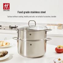 ZWILLING NovaPlus 28cm Stainless Steel Steamer & Soup Pot Set
