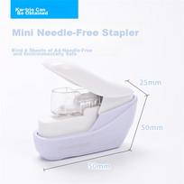 KW-Trio Needleless Stapler Student Stapler Handheld Small Size Effortless Binding Office Stationery for 4 Pages