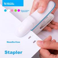 Handheld Needleless Stapler, Eco-Friendly And Safe Stapler, Stapler, Labor-Saving Binding Machine, Can Staple up to 8 Pages