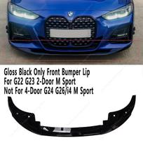 Gloss Black MP Front Bumper Splitter Lip&Areo Flicks Fog Lamp Trim Cover For BMW G22 G23 M Sport/M440i 2-Door 2019-2024 Tuning Only Lip Gloss Black