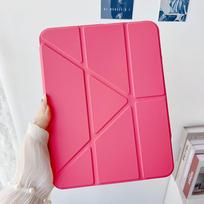 For IPad A16 11th 10th with Pen Holder Trifold Acrylic Clear Back Hard Cover for IPad 10.2 9.7 Air 11 5 4 10.9 Pro 11 12.9 Case For iPad Air 1 Air 2