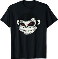 Sugar Skull Monkey Dia De Los Muertos Calavera Pun T-Shirt XXXL