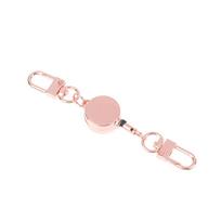 Zinc Zinc Alloy Elastic Keychain Anti-theft Sporty Retractable Key Ring  Yoyo Ski Pass ID Card rožinio aukso spalvos