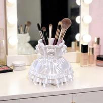3D Printed Pen Holder Large Capacity Makeup Brush Holder Aesthetic Desktop Organizer  Desk balta