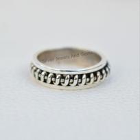 Sterling Silver Spinner Ring, Handmade Meditation Fidget Ring 9.75