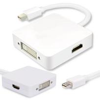 Adapter mini dp displayport na vga / dvi / hdmi przejściówka konwerter