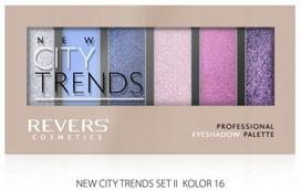 Revers city trends paleta cieni do powiek 16 6 odcieni mat i metalik