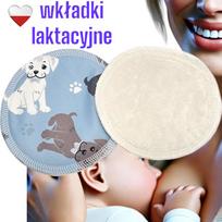 Wkładki laktacyjne pul bambus pieski niebieskie wkładki laktacyjne nappime