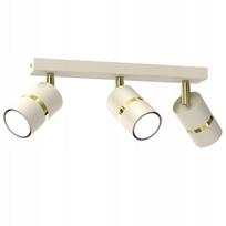 Lampa sufitowa żyrandol plafon tuby metal led gu10 beż gold spot tuba