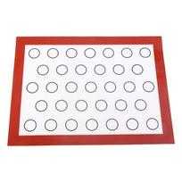 Nonstick Macaron Baking Mat Silicone Oven Liner Durable Silicone Baking Mat  Dough Rolling raudona