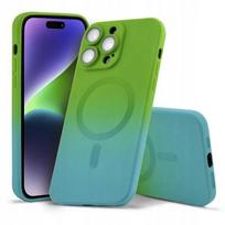Etui do iphone 12 pro ombre magsafe obudowa wzmacniana zielony case + szkło