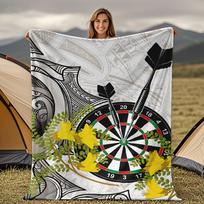 Maori tribe dart target pattern Blanket Sofa Bed Travel Camping Living Room Office Conditioning Blanket for All Seasons Gifts Size: 75*100cm, Weight: 230 GSM