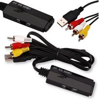 Konwerter obrazu i dźwięku z av 3x cinch na hdmi adapter przejściówka kabel