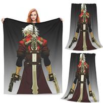 Dante - Devil May Cry Blankets Soft Warm Flannel Throw Blanket Cover for Bed Living room Picnic Travel Home Sofa Size: 75*100cm, Weight: 230 GSM