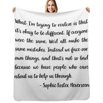Sophie Foster, What Im trying to realize is that Throw Blanket Cozy Warm Blanket for Bed Room Decor Size: 75*100cm, Weight: 230 GSM