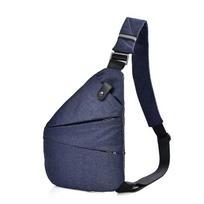 Lauko sporto salės kompaktiški vieno peties treniruokliai vandeniui atsparūs nailono „Crossbody Messenger“ kelioniniai krepšiai mėlyna