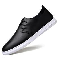 FashionSummer Hot Sell Men's Sneakers Leather Men Loafers Shoes Fashion Slip on Men Driving Shoes Soft Sapato Masculino Mocassin Homme 37 juoda