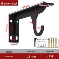 Wall-Mounted Heavy-Duty Floating TV Bracket with Triangular Support for Desk and Storage Use black