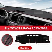 TOYOTA RAV4 2013-2018 2017 Automobilio prietaisų skydelio dangtelio kilimėlis Apsauga nuo saulės Pagalvėlė Apsauga nuo šviesos Kilimėlis prietaisams Apsauginiai priedai Artificial Leather&Right Rudder red