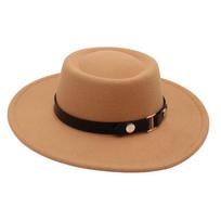 Western Cowboy Hat Windbreak Rope Jazz Hat Suede Vintage Top Hat Felt Hat Woolen Hat Men And Women One size (concave/convex top)