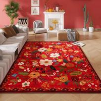 Vibrant Floral Pattern Area Rug, Multicolor Flower Designs, Soft Non - Slip Carpet for Living Room Bedroom Decor 40x60CM