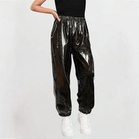 Girls Boys Casual Fashion Jazz Hip Hop Dance Performance Outfits Party Kids  Pants 100 juoda