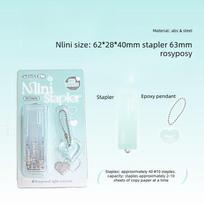 Compact and Convenient Clear Stapler Gradient and Lightweight Mini Folding Stapler Learning and Office Supplies Binding Tools žalia