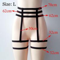 Elastic Underwear Cage Leg Garter Belt Hollow Harness Suspender Strap L