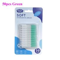 50~100Pcs Soft Silicone Interdental Brush Disposable Dental Floss Picks Teeth Cleaning Hilo Brace Toothpick for Oral Care
