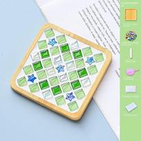Square Round DIY Mosaic Cup Mat Mosaic Glass Bamboo Pad NEW Handmade Coaster  Toys 7