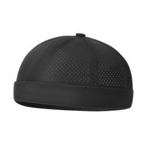 Fashion Retro Brimless Docker Cap Quick Drying Adjustable Landlord Hat Solid Color Breathable Melon Skin Caps Unisex juoda