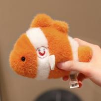 Marine Series Plush Magnet Toys With Magnetic Backing For Kitchen Decor Clown Fish
