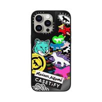 Casetify x Maison Kitsune iPhone Stickers MagSafe Mirror Case Black 14 Pro juoda