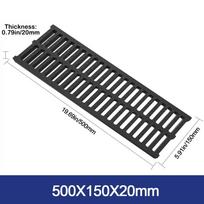 Dervos Plastiko Garažo Grindų Sifonas Didelio Stiprumo Kanalizacijos Griovio Plokštė Grotelės Naujos Grotelės Įvažiavimas Lauko 500X150X20mm