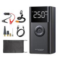 12V Car Jump Starter with Air Compressor Peak 600A Auto Battery Booster Air Pump Portable Power Bank Tire Inflator LED Lighting 6000mAh 600A