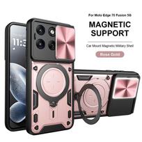 For Motorola Edge 70 Fusion 5G Case Slide Lens Protector Armor Funda For Moto Edge 70 Fusion Car Magnetic Holder Ring Back Cover Motorola Edge 70 Fusion