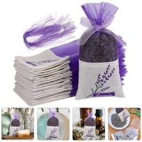 20 vnt. Tuščių maišelių gėlių raštu, levandų kvapo, kvapnių maišelių džiovintoms gėlėms laikyti, aromatas, levandos violetinė