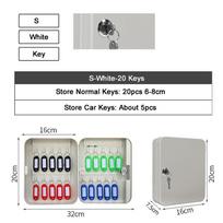 20/28/36 Keys Storage Box Combination Key Lock Multi Keys Classification Organizer Safe Box For Home Office Factory Store S-White-Key